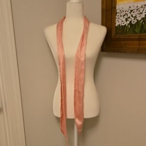 Elegant Pink Satin Scarf